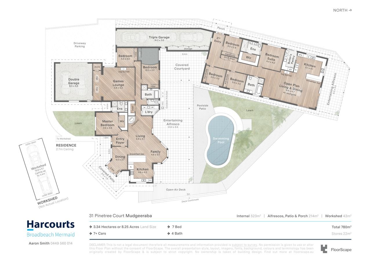 Floor plan of Whispering Pines estate